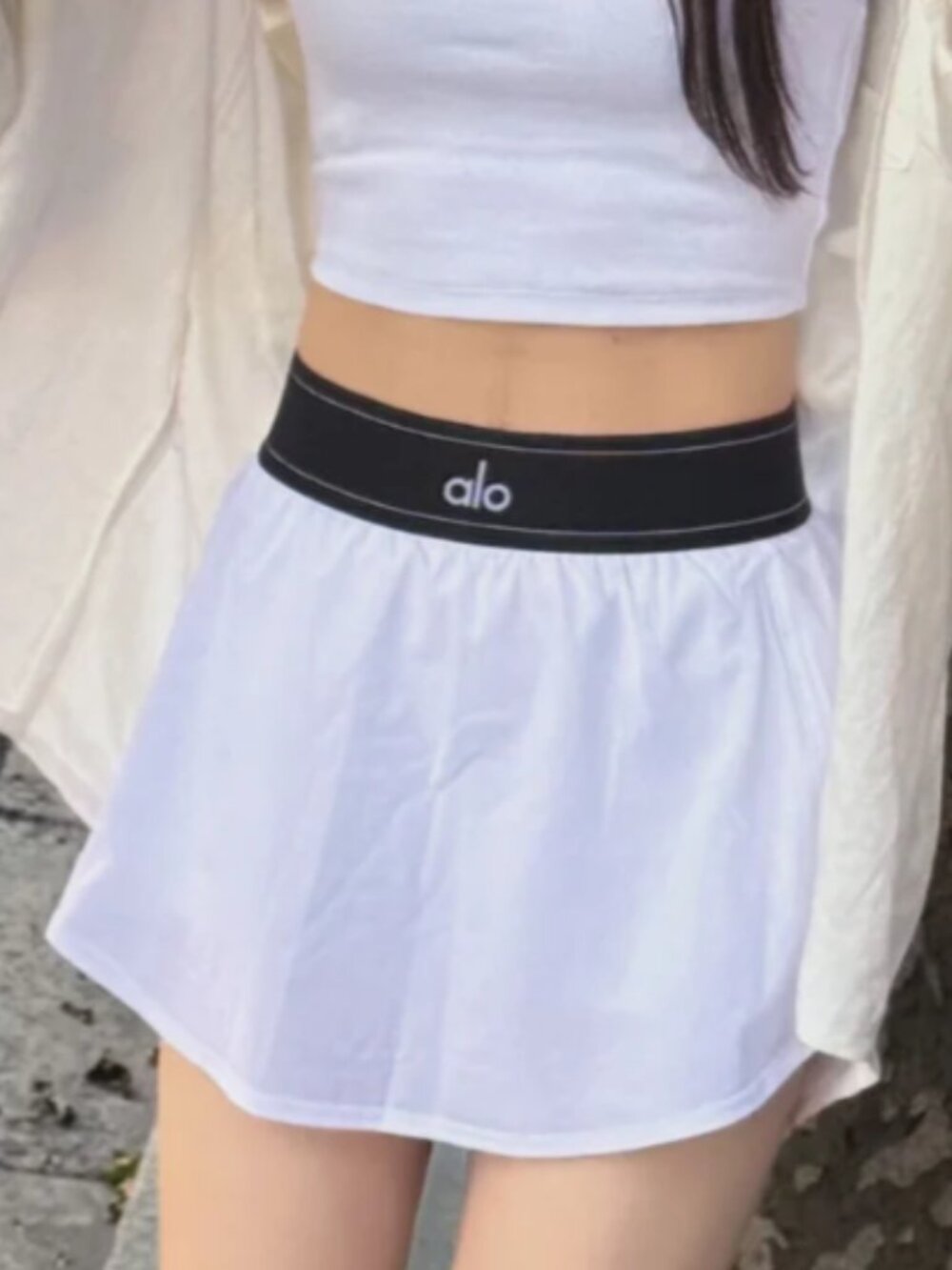 NWT ALO Yoga🏌️♀️Women’s Tennis Skirt White Athletic Skirt - Picture 2 of 7